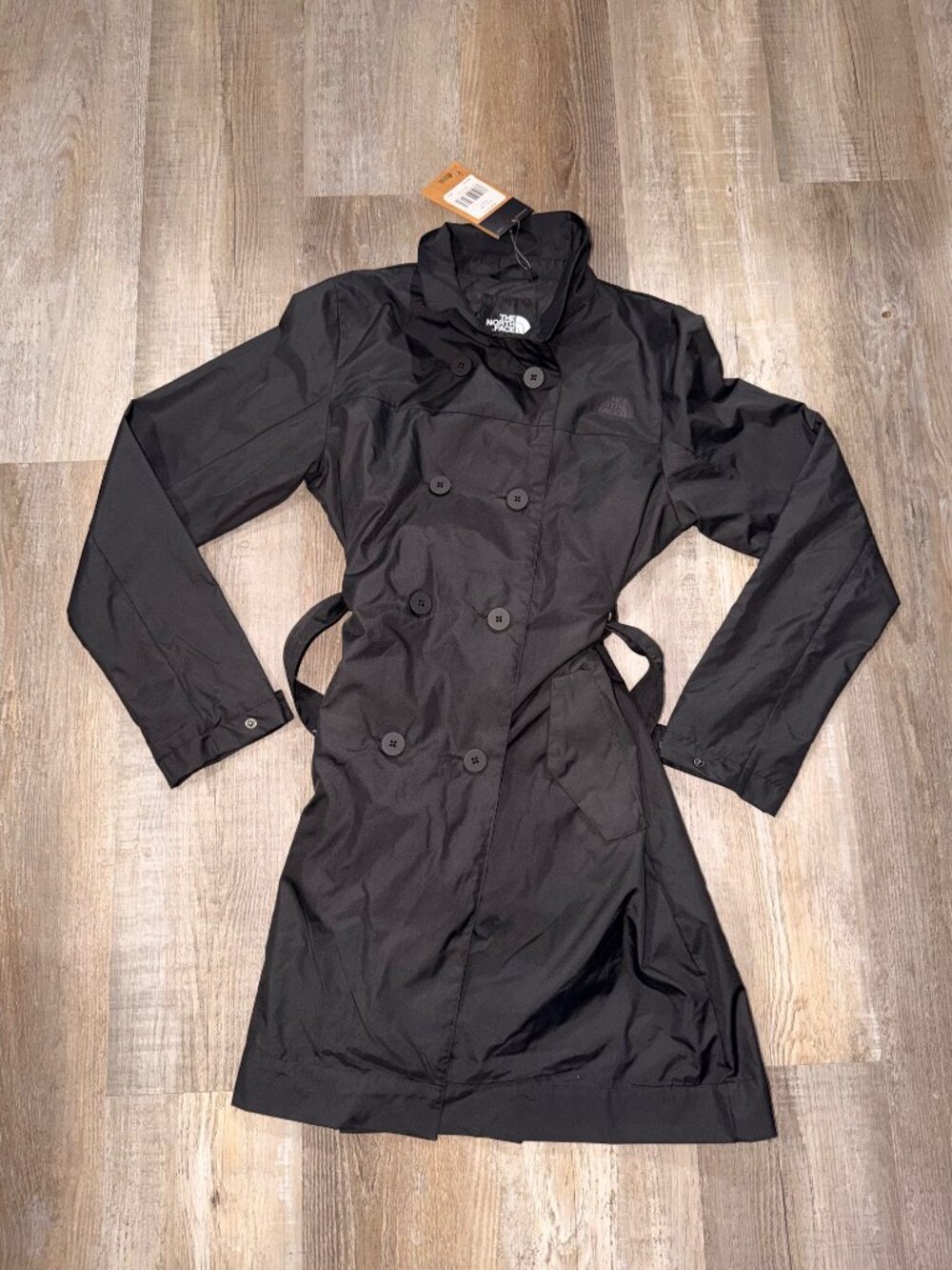 THE NORTH FACE Belted Trench Jacket Black NFOA5iTLJK3 Womens Size Small, NWT